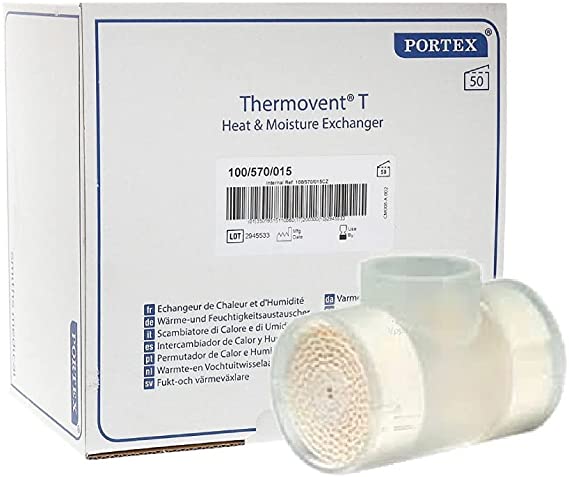 Portex Thermovent Heat and Moisture Exchanger Filters Box of 25