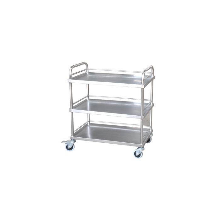 [CLC_INSTRUMENT_TROLEY_3_SHELF] Classic Instrument Trolley S.S 15"x 18" 3 shelf