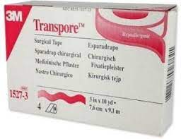 Transpore 1527-3, 3 inch x 10 yard, Box of 4