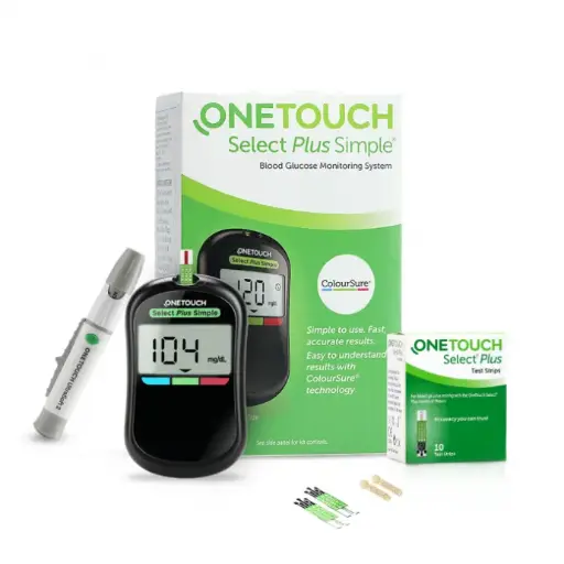[ONETOUCH_SELECT_PLUS_SIMPLE__METER_10F] EC OneTouch Select Plus Simple Meter kit (+ 10's Offer Strips)