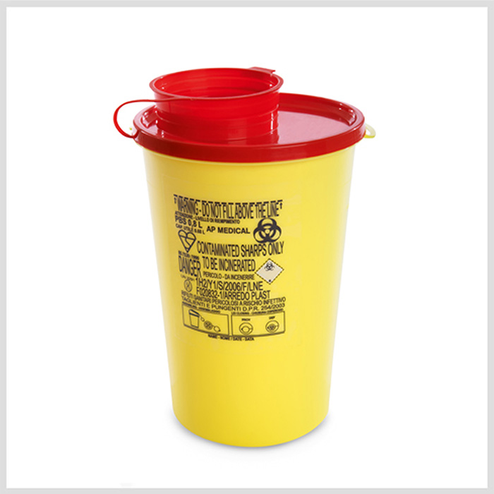 PBS  Disposable Round Sharp Container, Capacity: 800ML