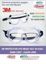 3M 1621-IN Protective Splash Goggle, Clear Lens Hard Coat