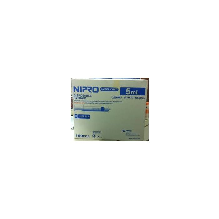 Nipro 5ml Syringe with Needle(24G,1), Box of 100