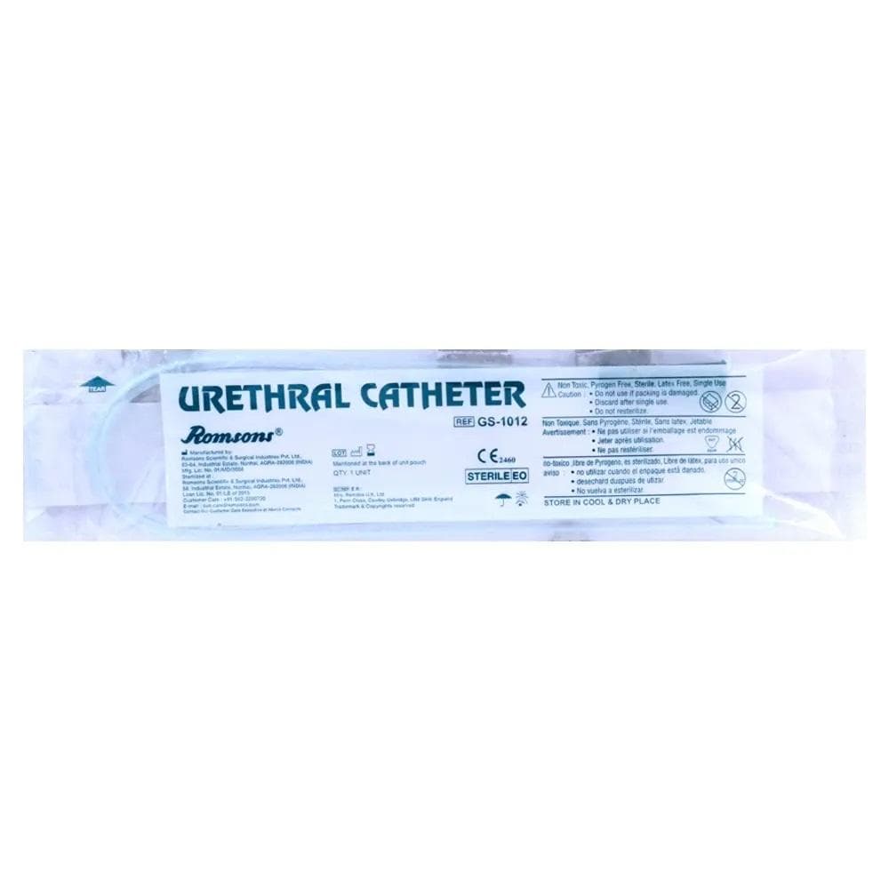 Romsons Urethral Catheter FG-10(R-91), Box of 50