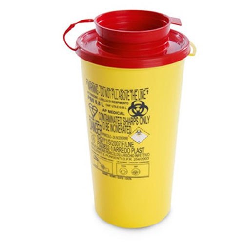 Dispo Disposable Round Sharp Container, Capacity: 1.5 litre
