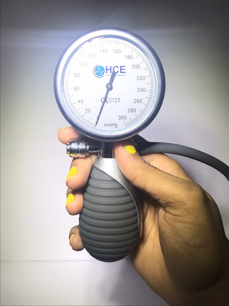 [HCE_PALM_BP_SP1PM_HS201Q1] HCE(UK) Palm Type Sphygmomanometer nickel plated metal SP-1PM