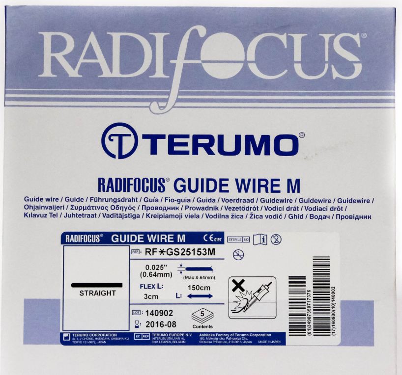 Terumo Guide Wire 0.032x150cm Straight Tip