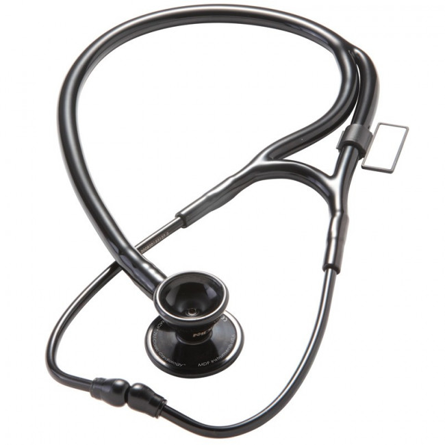 [MDF_STETH_MDF797BO] MDF Classic Cardiology Dual Head Stainless Steel Stethoscope - Black (Black Out) (MDF797BO)